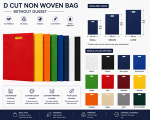 Sac de courses non tissé moyen 30x40cm avec poignée découpée, réutilisable, écologique, pour la vente en gros, approvisionnement en vrac, usine OEM - Product Image 1
