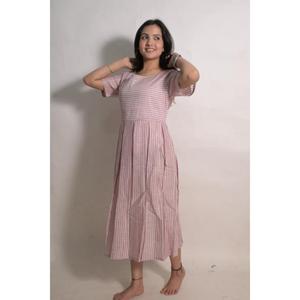 Vestido largo estampado de algodón indio hecho a mano para mujer, estilo bohemio, informal, para fiestas de verano, ropa étnica suave hecha a mano. - Product Image 4