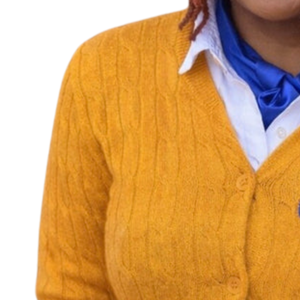 เสื้อคาร์ดิแกนถักลายเคเบิ้ล SGRHO แบบสั่งทำพิเศษ สำหรับสตรีชมรม Sigma Gamma Rho ของกรีซ ปักลายติดกระดุม เสื้อสเวตเตอร์ลำลอง ขายส่ง - Product Image 2