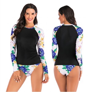 Haut de surf à manches longues pour femmes avec protection UPF50+, respirant, antibactérien, séchage rapide pour la natation et la plongée - Product Image 3