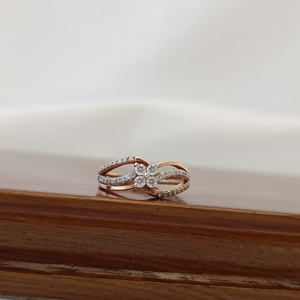 Namivaa Other Flower <b>Cluster</b> Women Elegant Twist Band Engagement Wedding Ring Fine Jewelry High Polish Finish - Product Image 2