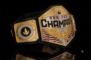 Cinturón de Campeonato de Lucha en Parejas - Ronpex International RI-2605, Personalizado, de Latón y Cuero, Equipo de Entrenamiento de Artes Marciales Suaves - Product Image 2