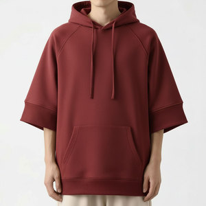 Custom Oversized Hoodie Short Sleeve Pullover Hoodie <b>Bulk</b> Manufacturer OEM Service - Product Image 1