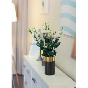 Luxury Decorative Transparent Coastal Metal Flower <b>Vase</b> Wedding Centerpiece Bulk Export Supplier Zahid Exports India Big - Product Image 4