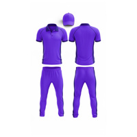 Maillot de cricket personnalisé avec logo par sublimation, professionnel |   Tenue complète d'équipe de cricket pour hommes, femmes et jeunes : polo et pantalon