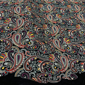 Velvet Embroidered Fabric Indian Embroidered Velvet Fabric Luxury Fabric <b>for</b> Abaya Kaftan Wedding Dress Wholesale Export Markets - Product Image 4