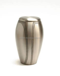 Urnas de cremación de aluminio decorativas artísticas para cenizas humanas adultas con trabajo artesanal ideal para recuerdo - Product Image 3