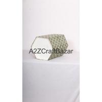 Poubelle élégante hexagonale pliable en carton de papier coton fait main, à ouverture supérieure, imprimée, pour usage intérieur/extérieur, rue, bureau, déchets