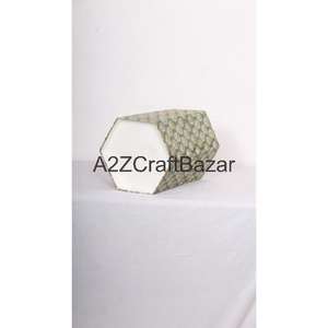 Poubelle élégante hexagonale pliable en carton de papier coton fait main, à ouverture supérieure, imprimée, pour usage intérieur/extérieur, rue, bureau, déchets - Product Image 6