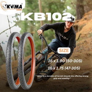 Neumático de Bicicleta con Patrón de Bloques KB102, Caucho Natural Duradero para Bicicletas de Montaña y de Ciudad, Mercado Global - Product Image 2