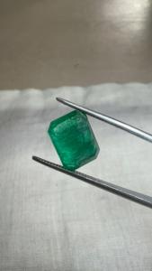 Émeraude naturelle zambienne de 4,33 carats, taille octogonale, pierre précieuse verte facettée pour bague, pendentif, bijoux, vente en gros - Product Image 2