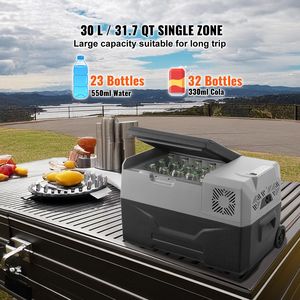 Congelatore Portatile Monozona 30L 12/24V DC Frigorifero per Auto con Ruote e Maniglia Spina EU per Camper 4 68 F - Product Image 2