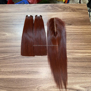 Prix de gros : Mèches de cheveux humains bruts vietnamiens lisses et raides, extensions de cheveux en trame avec perruque en cheveux humains à dentelle frontale - Product Image 1