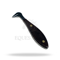 Gouge à talonner à manche en bois pour soins des sabots équins, outil vétérinaire réutilisable, lame en acier inoxydable de précision durable, outils équestres PK