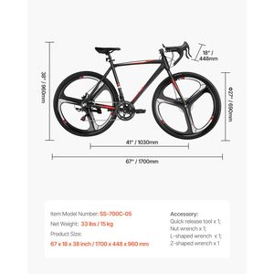 Bicicleta Urbana Deportiva para Adultos, Ruedas de Carreras 700C, con Transmisión SHIMANO de 14 Velocidades, Bicicleta Ligera para Desplazamientos - Product Image 4