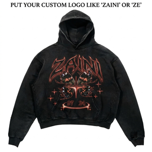 Sudadera con Capucha Extra Grande para Hombre, Premium, 400 GSM, Felpa de Algodón, Gris Jaspeado, Logotipo Personalizado con Bordado 3D, Ecológica - Product Image 4