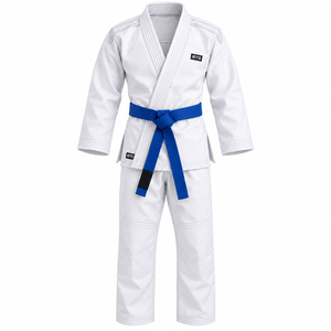 RITS Judo Uniform White Cotton <b>Kids</b> Boys Durable Martial Arts Wear Blue <b>Belt</b> Included White cotton judo uniform <b>Kids</b> martial art - Product Image 1