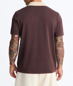 Camisetas Polo de Punto de Manga Corta Casuales de Verano para Hombre, Ligeras, de Poliéster/Algodón de Alta Calidad, Verdes a Rayas y Marrones - Product Image 5