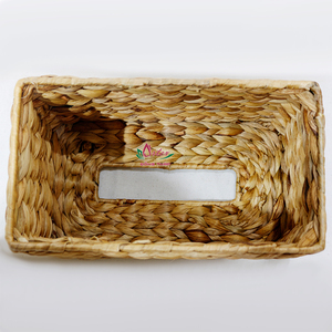 Boîte à mouchoirs en jacinthe d'eau en jonc de mer écologique, boîte artisanale pour la maison et le bureau - Product Image 3