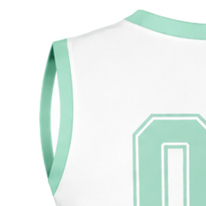 Haut d'uniforme de cheerleading vert menthe sans manches, col en V, tenue de performance de danse, vêtements de sport athlétiques pour équipe, tenue de compétition - Product Image 4