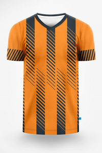 เสื้อฟุตบอลผู้ชายลายธงชาติสีแดงน้ำเงิน แบบซับลิเมชั่น โพลีเอสเตอร์ 100% แขนสั้น ระบายเหงื่อได้ดี คอกลม ทรงปกติ ใส่ได้ทุกฤดู - Product Image 3