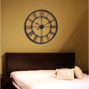 Classic Round Metal <b>Wall</b> <b>Clock</b> Analog Quartz Silent Design for Living Room Bedroom <b>Decoration</b> - Product Image 3