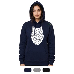 NEXTEX Unisex Hoodie mit geometrischem Wolf-Print, Low-Poly-Tiermotiv, Pullover mit Kängurutasche, Kapuze mit Kordelzug, Streetwear - Product Image 6