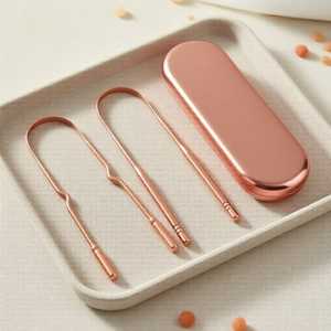 Ensemble de brosses de nettoyage pour bouteilles en métal, rose gold, design simple et portable pour les voyages - Product Image 1