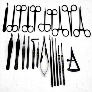 Juego de instrumentos quirúrgicos profesionales para blefaroplastia negros, de acero inoxidable alemán, para cirugía de párpados, de HBI - Product Image 5