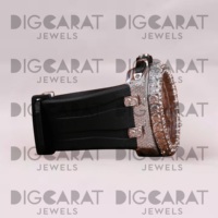 Montre en quartz avec diamant Moissanite, personnalisable avec logo et design de luxe pour hommes, disponible en gros pour la promotion de marque