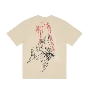 T-shirt personnalisé de haute qualité, style tendance, vente en gros, impression de lettres personnalisées pour hommes, 100% coton, t-shirt uni - Product Image 2