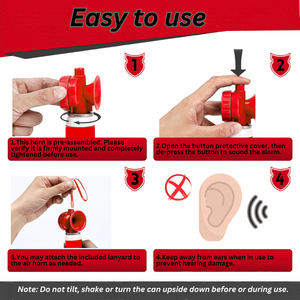 Klaxon d'air multifonction 7,3 oz, haute décibels 112 dB, pour activités de plein air, taille 330 ml, idéal pour la randonnée, le camping et les événements sportifs - Product Image 6