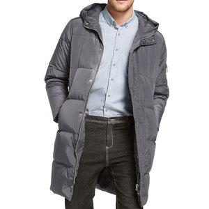 Veste matelassée longue isolante unisexe à capuche pour l'hiver, directement de l'usine, avec logo personnalisé, fabricant et fournisseur OEM ODM - Product Image 2