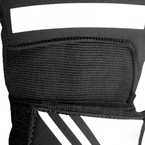 Half Finger Training Gloves Black With Reflective Stripes Velcro Closure For Martial Arts and Boxing Inner Gloves - Product Image 5