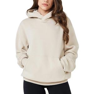 Cotton Fleece Custom <b>Women's</b> Pink Pullover <b>Hoodie</b> Heavy Fleece Embroidered Drawstring Kangaroo Pocket Winter Season - Product Image 3