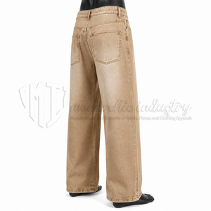 Jeans Anchos de Mezclilla Lavados Estilo Vintage para Hombre, Pantalones Holgados de Corte Casual, Ropa Urbana, Fabricante de Jeans Personalizados, OEM, Marca Privada - Product Image 5
