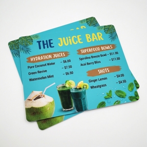 Tarjetas de Menú Impresas Digitalmente en PVC para Restaurantes, Cafeterías, Panaderías, Pastelerías y Mostradores de Servicio de Alimentos - Product Image 2