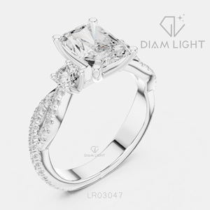 2.00CT Radiant Cut Lab Grown Diamond <b>Ring</b> IGI Certified 14K White Gold F+ Color VS+ Clarity Engagement Anniversary <b>Ring</b> Gifting - Product Image 2
