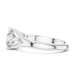 Bague de fiançailles solitaire en or blanc 10K plaqué rhodium Luminara Eterna Glow Diamond avec un éclat classique - Product Image 4
