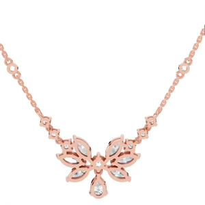 จี้เพชรทรงหยดน้ำและทรงมาร์คีส์ 14K ทองคำ พร้อมเพชรทรงกลมเพาะเลี้ยงในห้องปฏิบัติการ |   เครื่องประดับอัญมณีชั้นสูง |   ของขวัญแต่งงานสุดหรูสำหรับผู้หญิง - Product Image 2