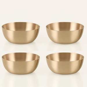 Tazón de Acero Inoxidable Dorado de 12 cm, Tazón Pequeño y Resistente para Servir Aperitivos y Salsas, en Oferta - Product Image 3