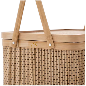 Boîte de rangement en bambou faite à la main avec couvercle pour l'organisation de la maison - Product Image 2