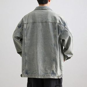 Men's for Denim Jacket Casual Button Front Solid Color Regular Fit Autumn Winter Windproof Eco-Friendly 100% Cotton Washable - Product Image 2