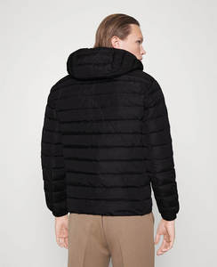 Manteau d'hiver rembourré respirant d'extérieur du fabricant, noir brillant, personnalisé pour hommes, veste matelassée épaisse en duvet pour hommes - Product Image 5