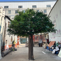 Grand arbre artificiel naturel unique pour décoration intérieure, grand ficus artificiel en forme d'arche, arbre banian vert, plantes durables en fibre de verre