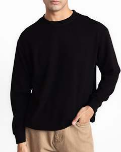 Sudadera de Invierno Casual para Hombre, Cuello Redondo, Talla Grande, Forro Polar, Diseño de Dibujos Animados, Algodón Negro, Corte Regular, Manga Larga - Product Image 5