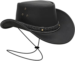 Sombrero de Vaquero de Cuero Personalizado para Hombre, de Primera Calidad, en Oferta, Cuero Genuino de Oveja, Casual y Ligero, para Hombre y Mujer - Product Image 1
