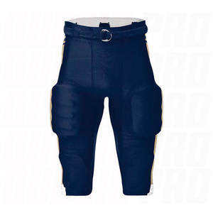 Pantalon d'entraînement de football américain pour jeunes hommes avec protections intégrées, blanc et noir, respirant, léger, prix abordable - Product Image 4