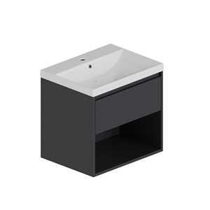 Meuble-lavabo mural moderne en PVC de haute qualité pour hôtel, écologique, garantie 2 ans, modèle Athena - Product Image 1