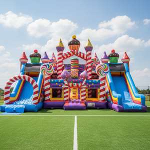 Castillo Inflable de PVC de 0.55mm, Grande, con Tobogán, Colorido, para Parques de Diversiones, Casa de Brinco Segura, Venta al Por Mayor - Product Image 2